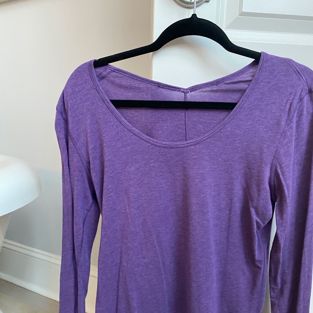 Lululemon Yogini 5 Year Long Sleeve Tee, purple